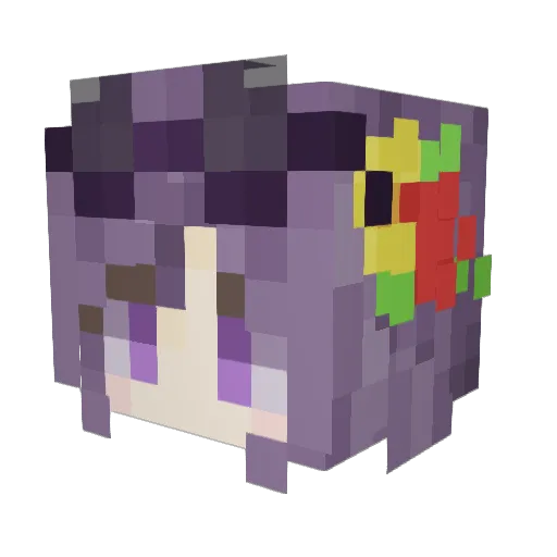 Aimyon_S Minecraft avatar head, 3D render