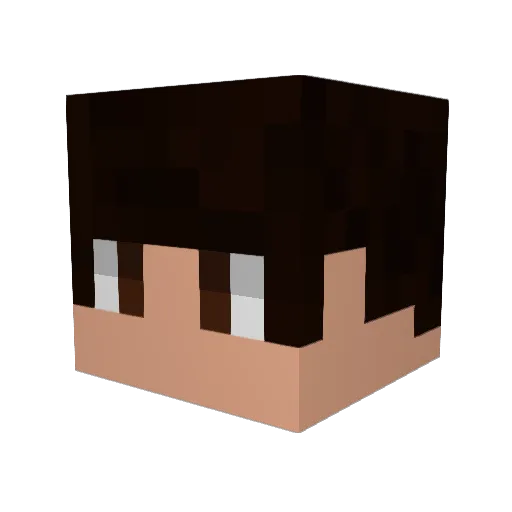 AinCZ Minecraft avatar head, 3D render