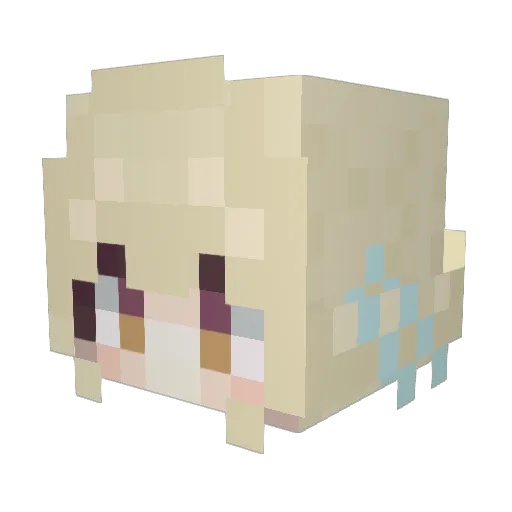 AinHikari Minecraft avatar head, 3D render