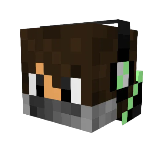 AinJok Minecraft avatar head, 3D render