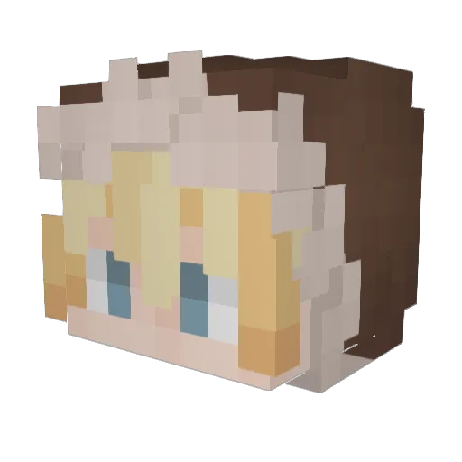 AinYi111 Minecraft avatar head, 3D render