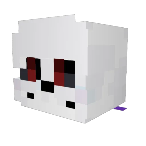 AineMelov Minecraft avatar head, 3D render