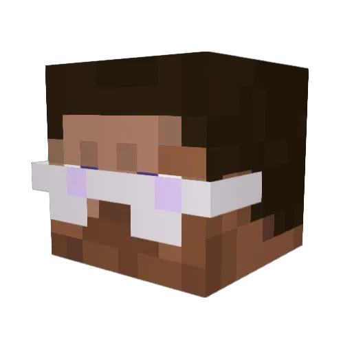 AinfachSO Minecraft avatar head, 3D render