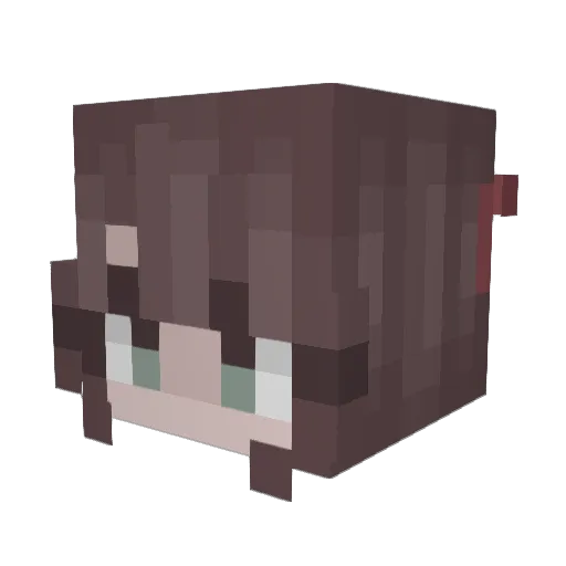 Ainhoaxd Minecraft avatar head, 3D render