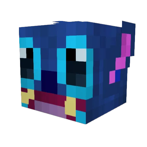 Ainics5 Minecraft avatar head, 3D render