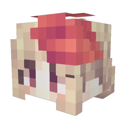 Ains271K Minecraft avatar head, 3D render