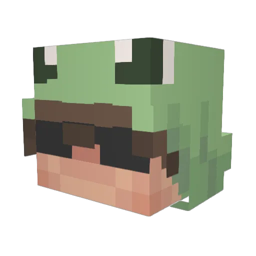 Ainz32 Minecraft avatar head, 3D render
