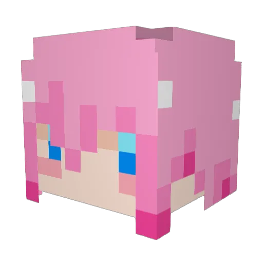 Ainzlong Minecraft avatar head, 3D render