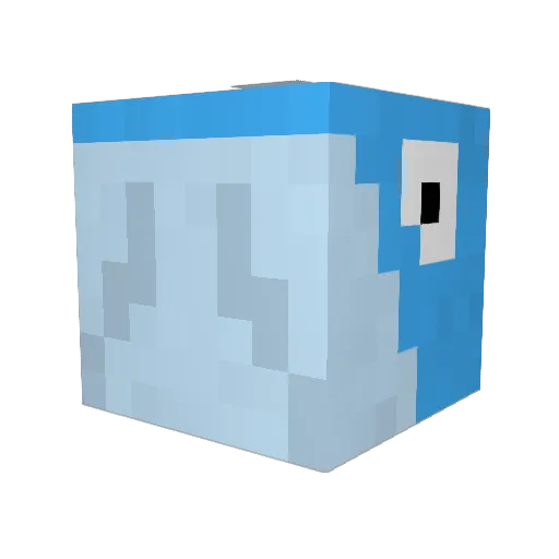Aio_od Minecraft avatar head, 3D render