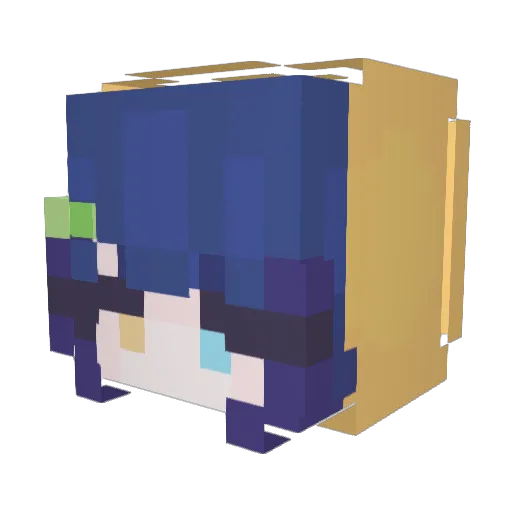 Aionto Minecraft avatar head, 3D render