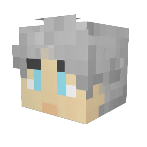 Aioweia Minecraft avatar head, 3D render