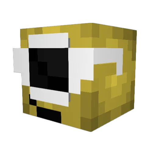 Aiphx Minecraft avatar head, 3D render