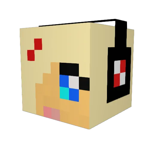 Aipos123 Minecraft avatar head, 3D render