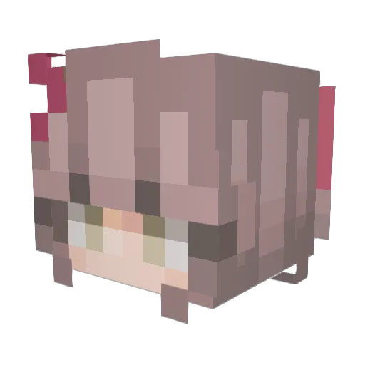 Aipudding Minecraft avatar head, 3D render