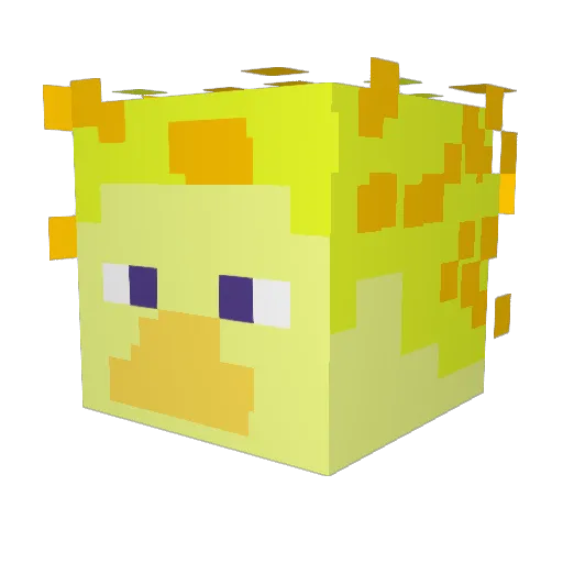 Aiqnig Minecraft avatar head, 3D render