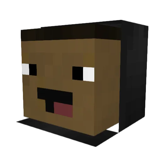 Aiqu1337 Minecraft avatar head, 3D render