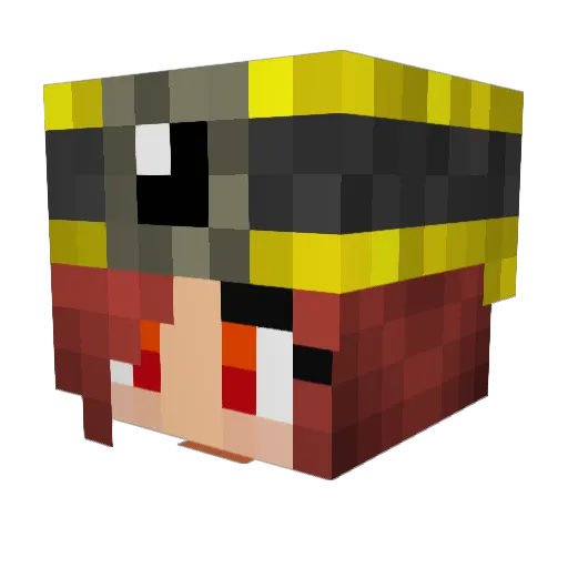 AirAm_95 Minecraft avatar head, 3D render