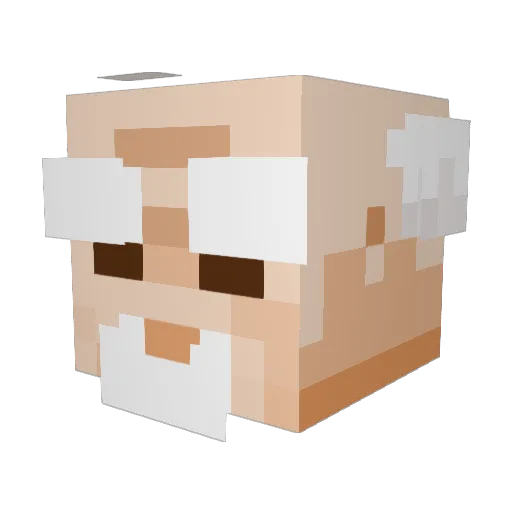 AirAspiras Minecraft avatar head, 3D render