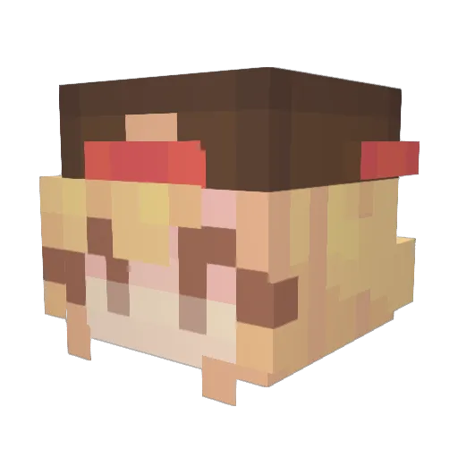 AirBlinte Minecraft avatar head, 3D render