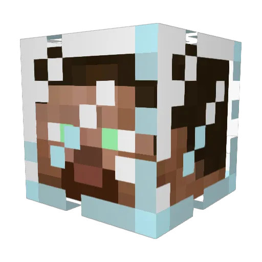 AirCastles Minecraft avatar head, 3D render