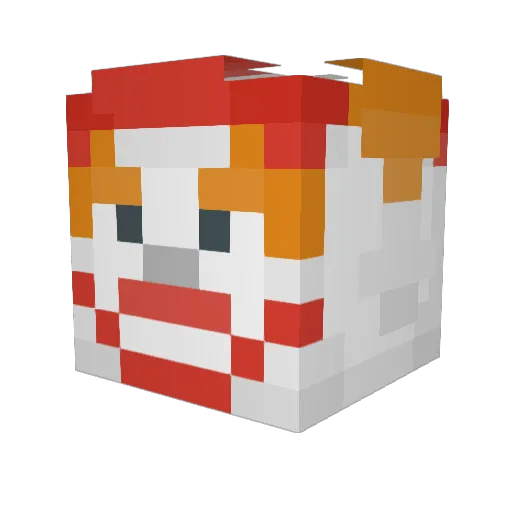 AirConstructor Minecraft avatar head, 3D render