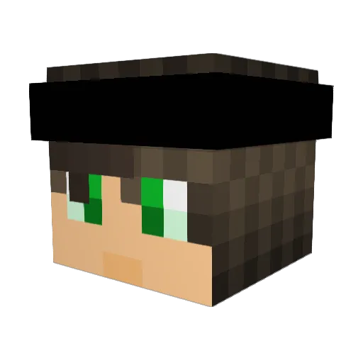 AirDraggun Minecraft avatar head, 3D render