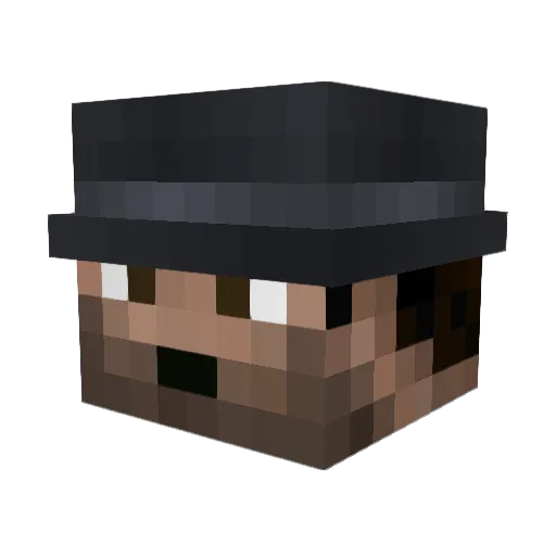 AirHim Minecraft avatar head, 3D render