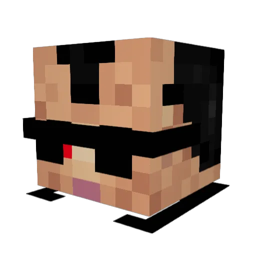 AirJDog Minecraft avatar head, 3D render