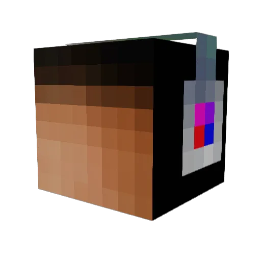 AirMars Minecraft avatar head, 3D render
