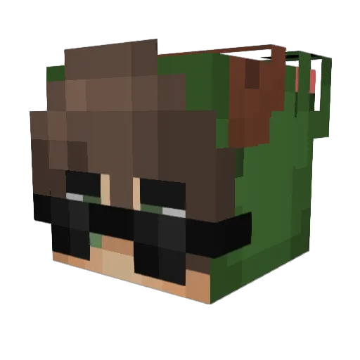 AirMomentum Minecraft avatar head, 3D render
