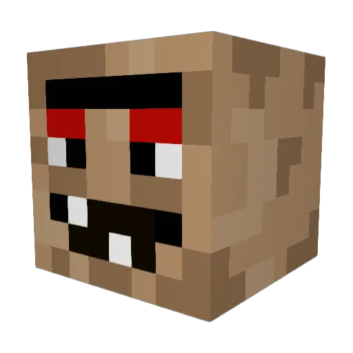 AirNep Minecraft avatar head, 3D render