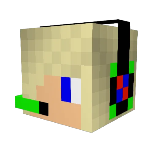 AirOpsGuy Minecraft avatar head, 3D render