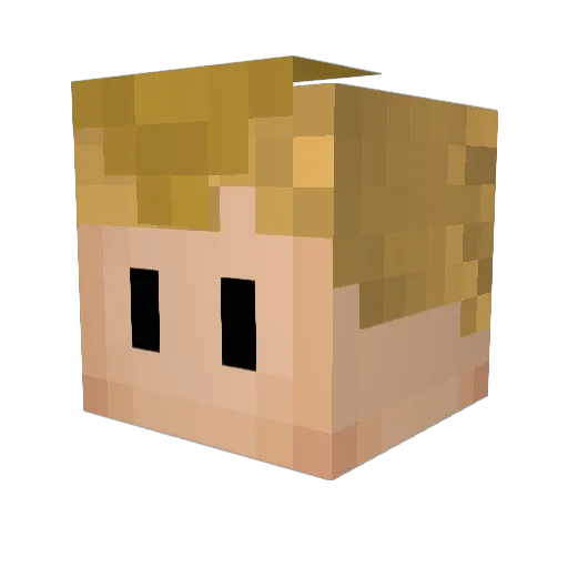 AirRoX Minecraft avatar head, 3D render