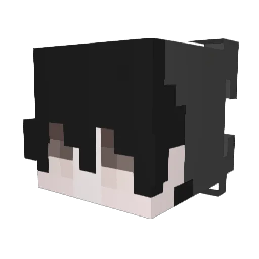 AirThru Minecraft avatar head, 3D render
