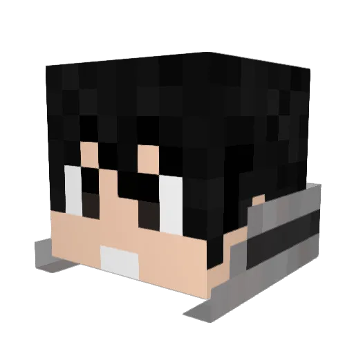 AirX72 Minecraft avatar head, 3D render