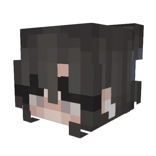 Airashiii Minecraft avatar head, 3D render