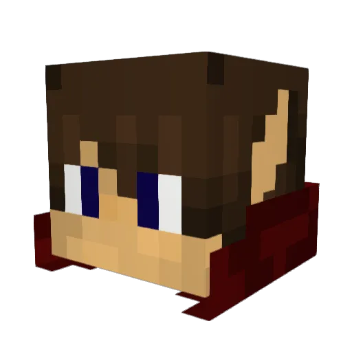 Aircek Minecraft avatar head, 3D render