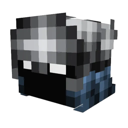 Airclaws Minecraft avatar head, 3D render