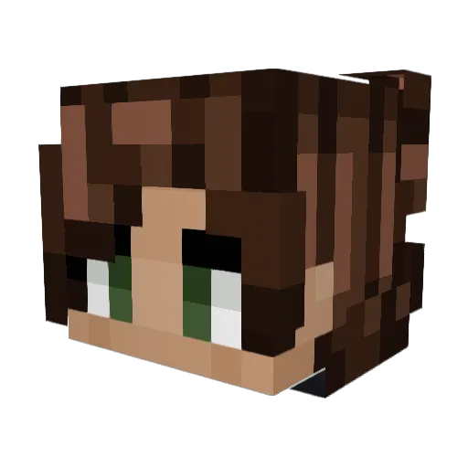 Airdel_ Minecraft avatar head, 3D render