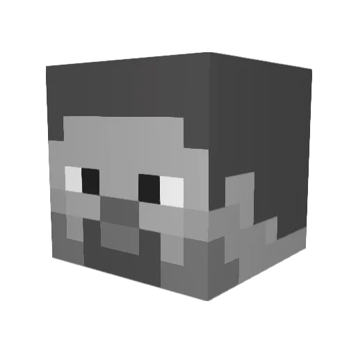 Airdodo Minecraft avatar head, 3D render