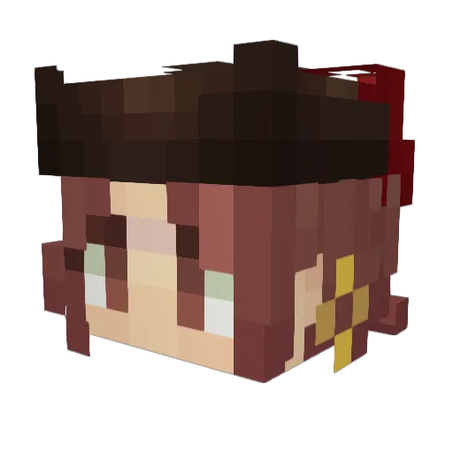 Aire501 Minecraft avatar head, 3D render