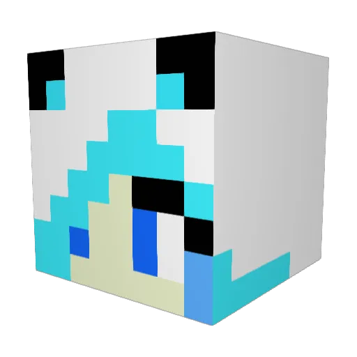 Airentine Minecraft avatar head, 3D render