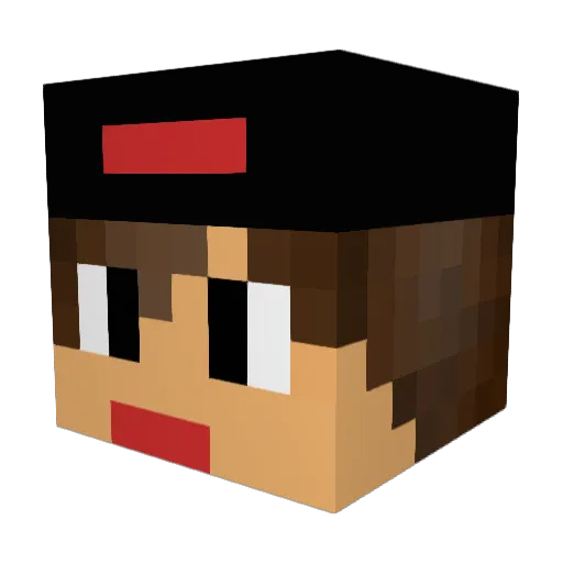 AiresPT Minecraft avatar head, 3D render