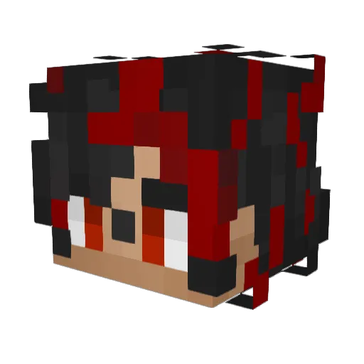 AiresYuuka Minecraft avatar head, 3D render