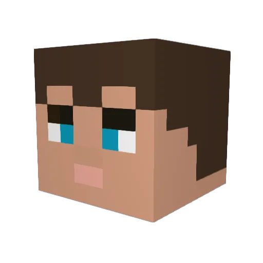 Airfrommylungs Minecraft avatar head, 3D render