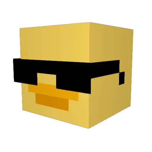 Airglo Minecraft avatar head, 3D render