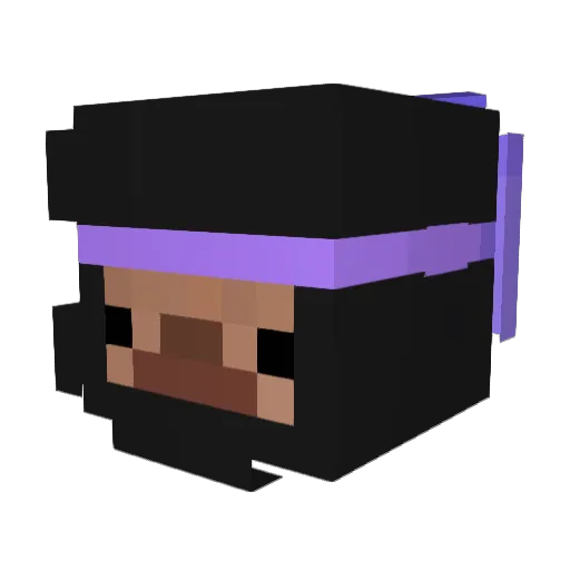 Airhits4U Minecraft avatar head, 3D render