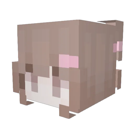 Airi_i Minecraft avatar head, 3D render