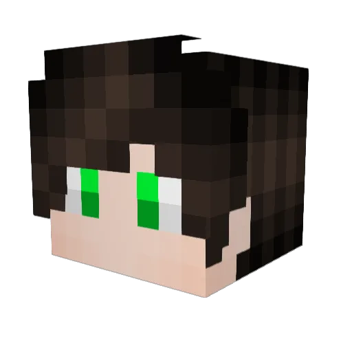 Airiesu Minecraft avatar head, 3D render