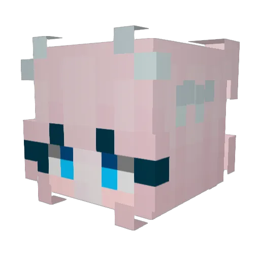 AiriiDoll Minecraft avatar head, 3D render